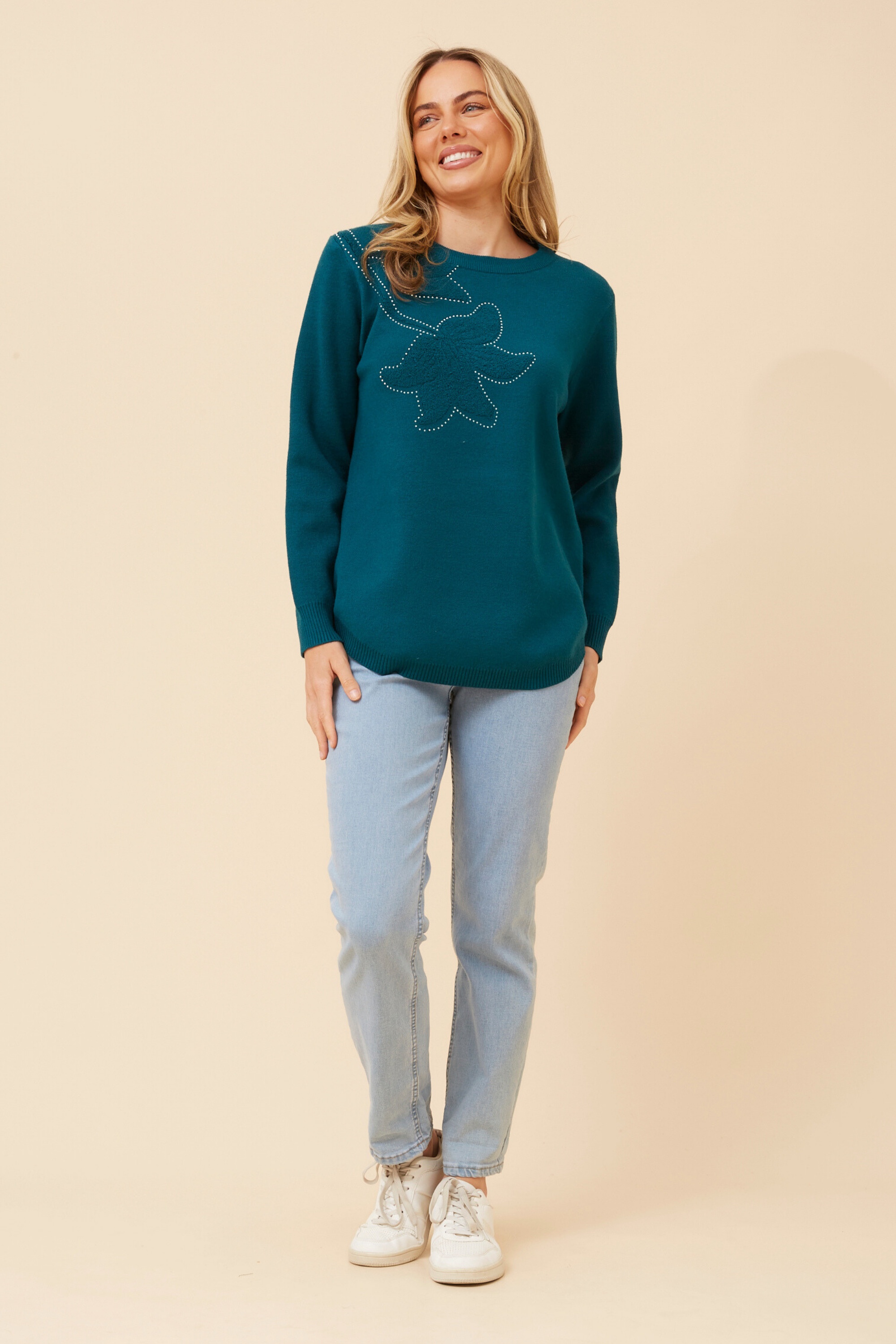 ANITA FLORAL EMBROIDERED PULLOVER