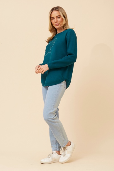 ANITA FLORAL EMBROIDERED PULLOVER