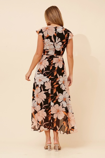 ANNEKA FLORAL WRAP DRESS