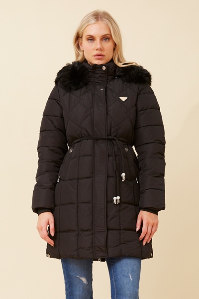 ANOUK FUR TRIM PUFFER COAT