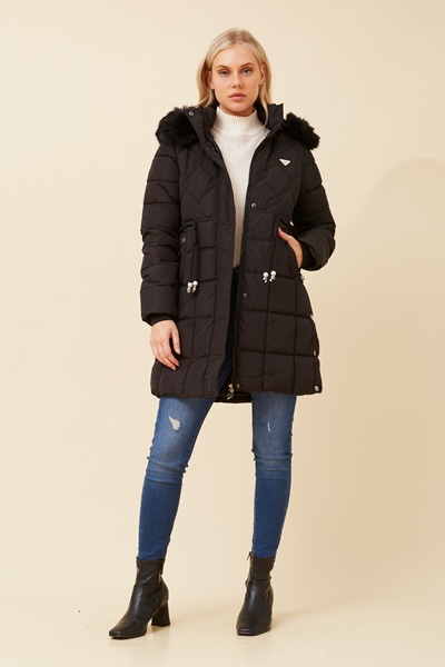 ANOUK FUR TRIM PUFFER COAT