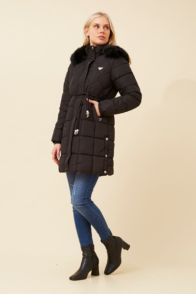 ANOUK FUR TRIM PUFFER COAT