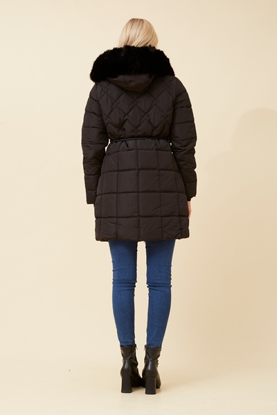 ANOUK FUR TRIM PUFFER COAT