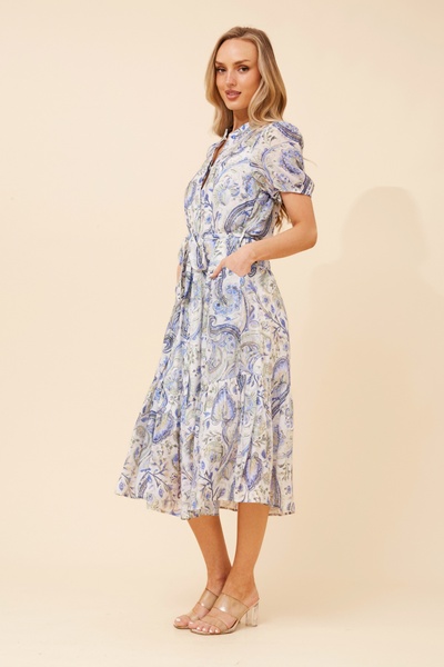 ANTIKA PAISLEY PRINT MIDI DRESS