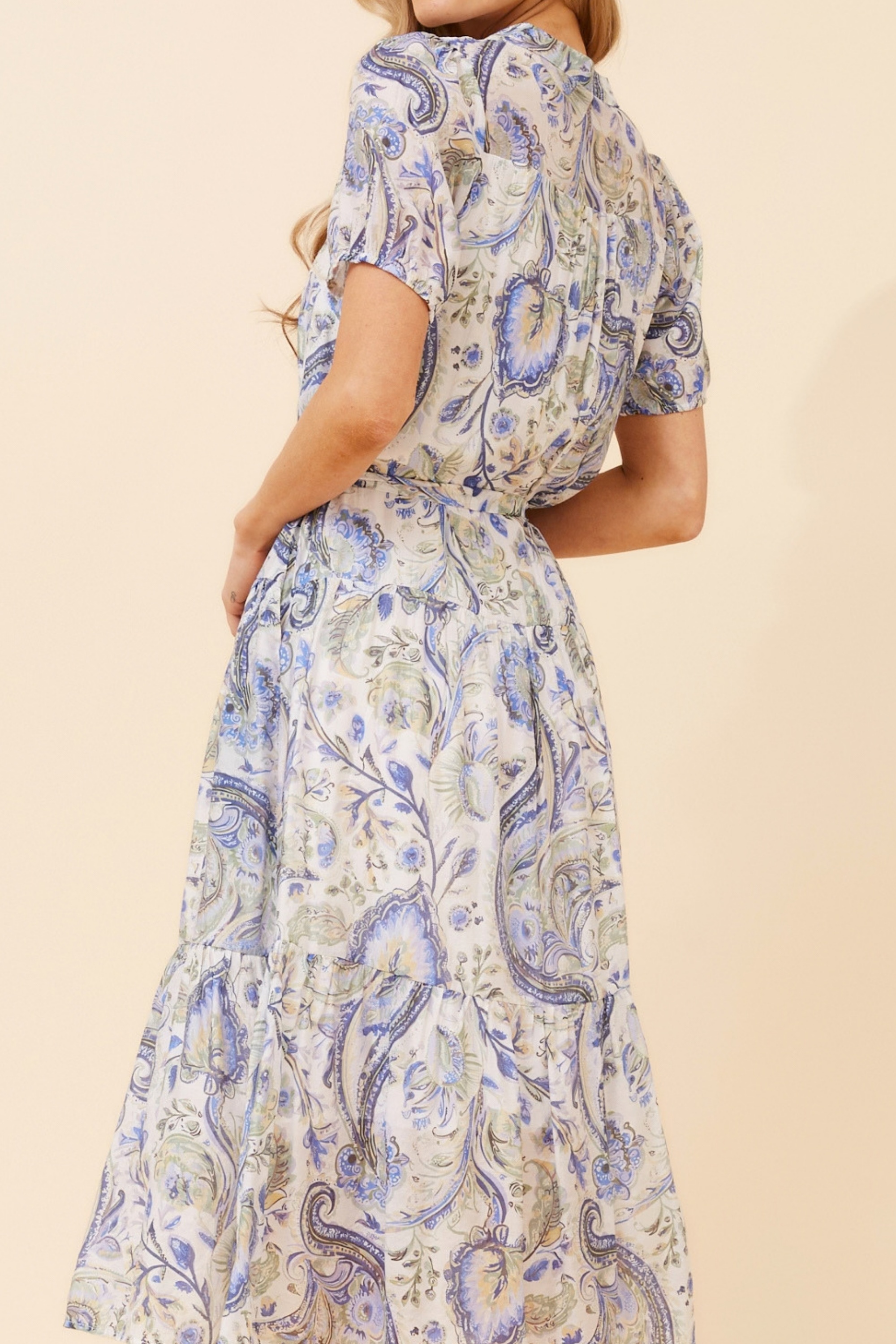 ANTIKA PAISLEY PRINT MIDI DRESS
