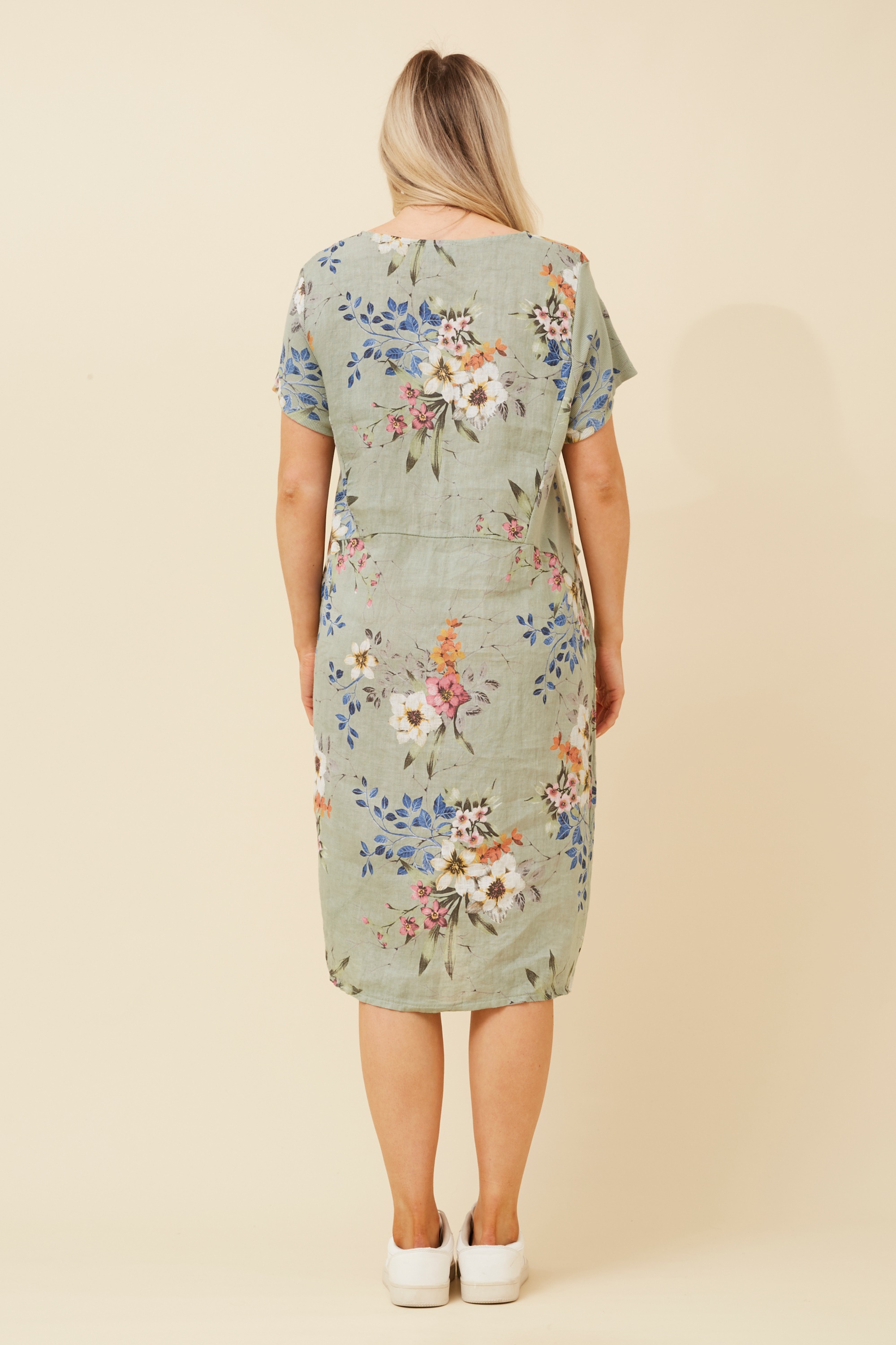 ANTONELLA LINEN FLORAL DRESS