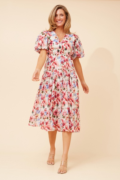 ANUSHKA FLORAL MIDI DRESS