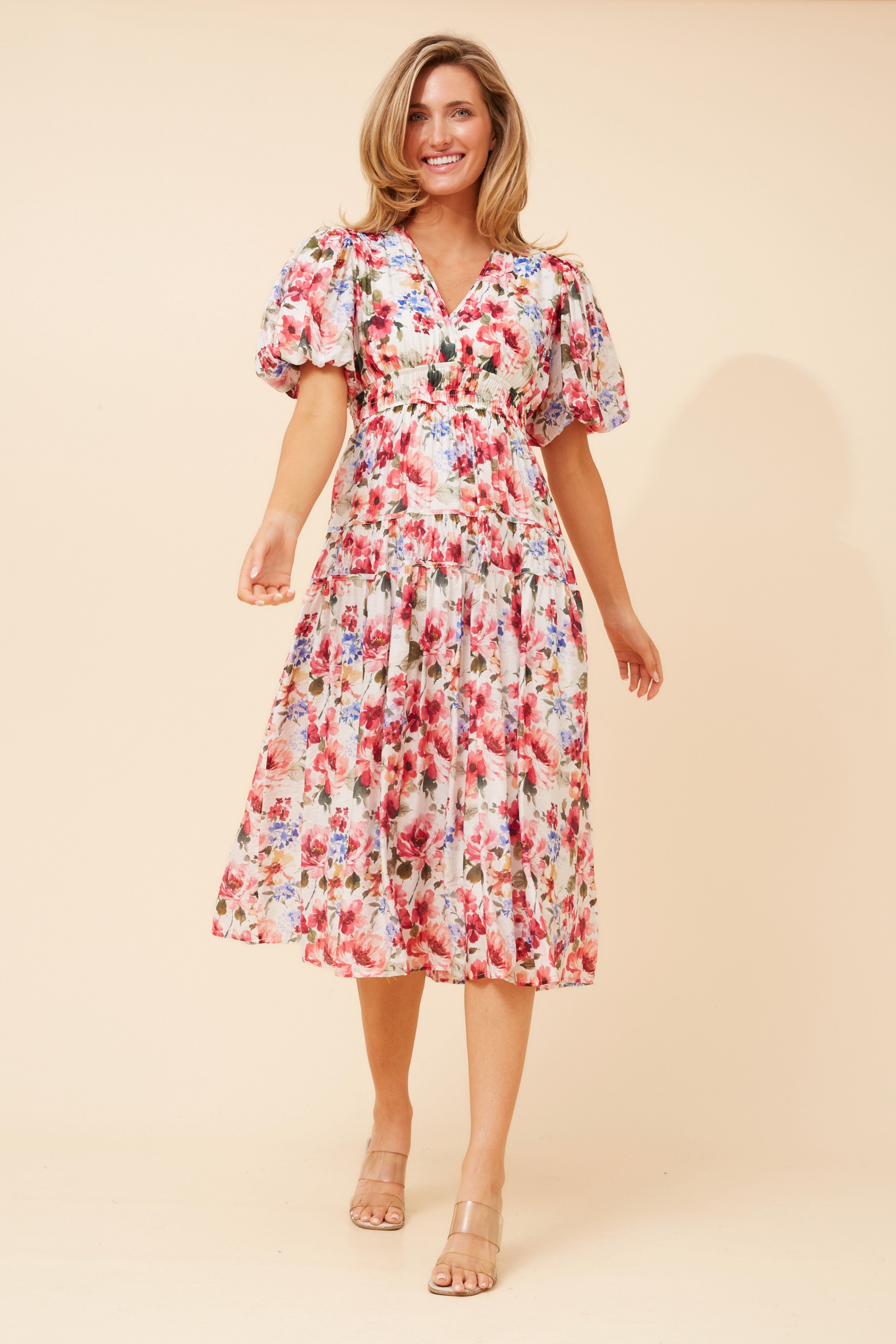 ANUSHKA FLORAL MIDI DRESS
