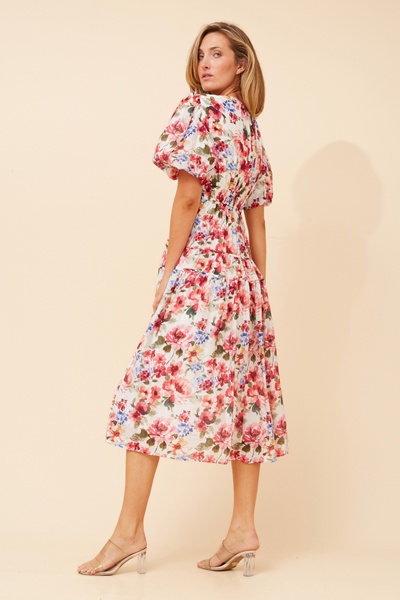 ANUSHKA FLORAL MIDI DRESS