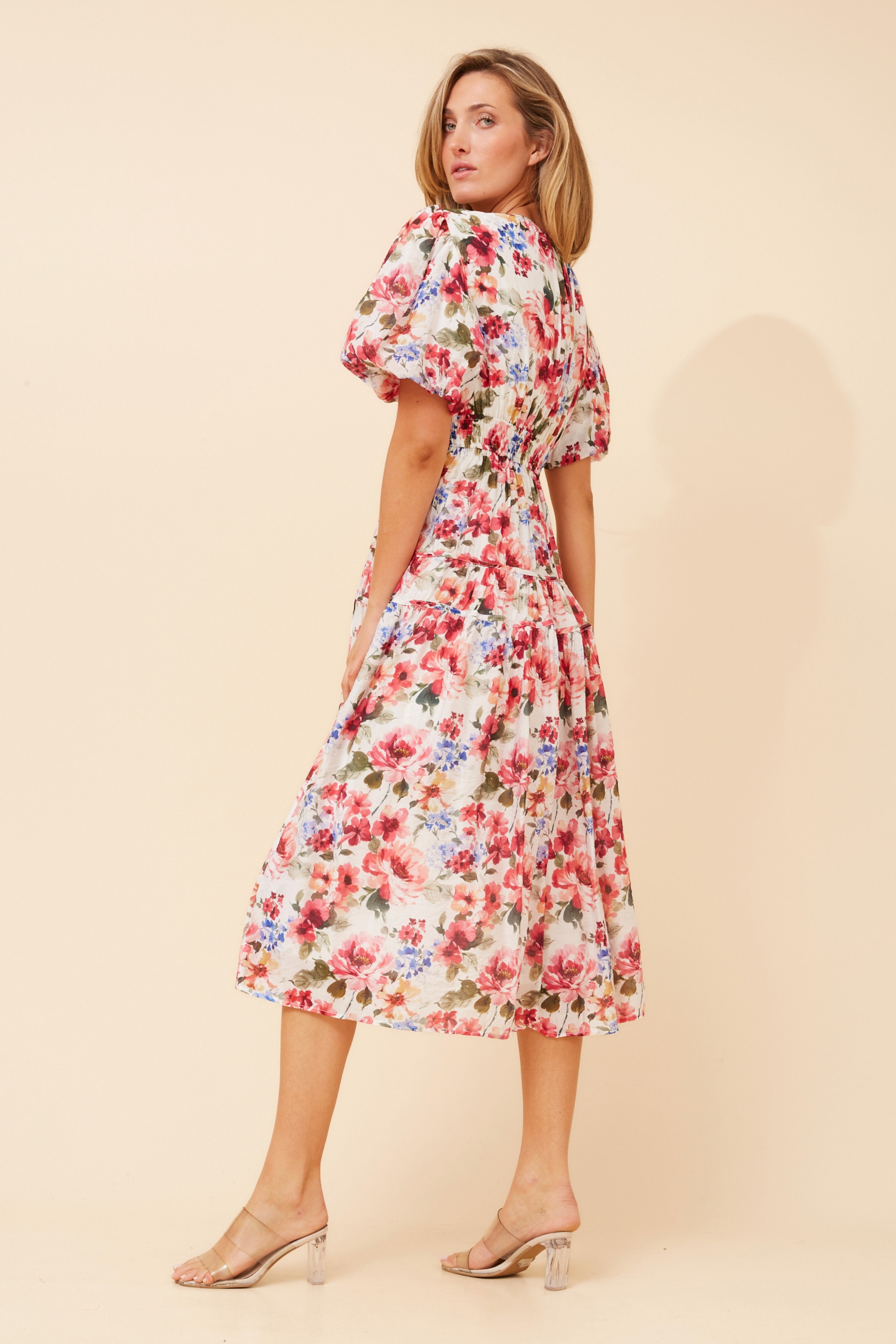 ANUSHKA FLORAL MIDI DRESS
