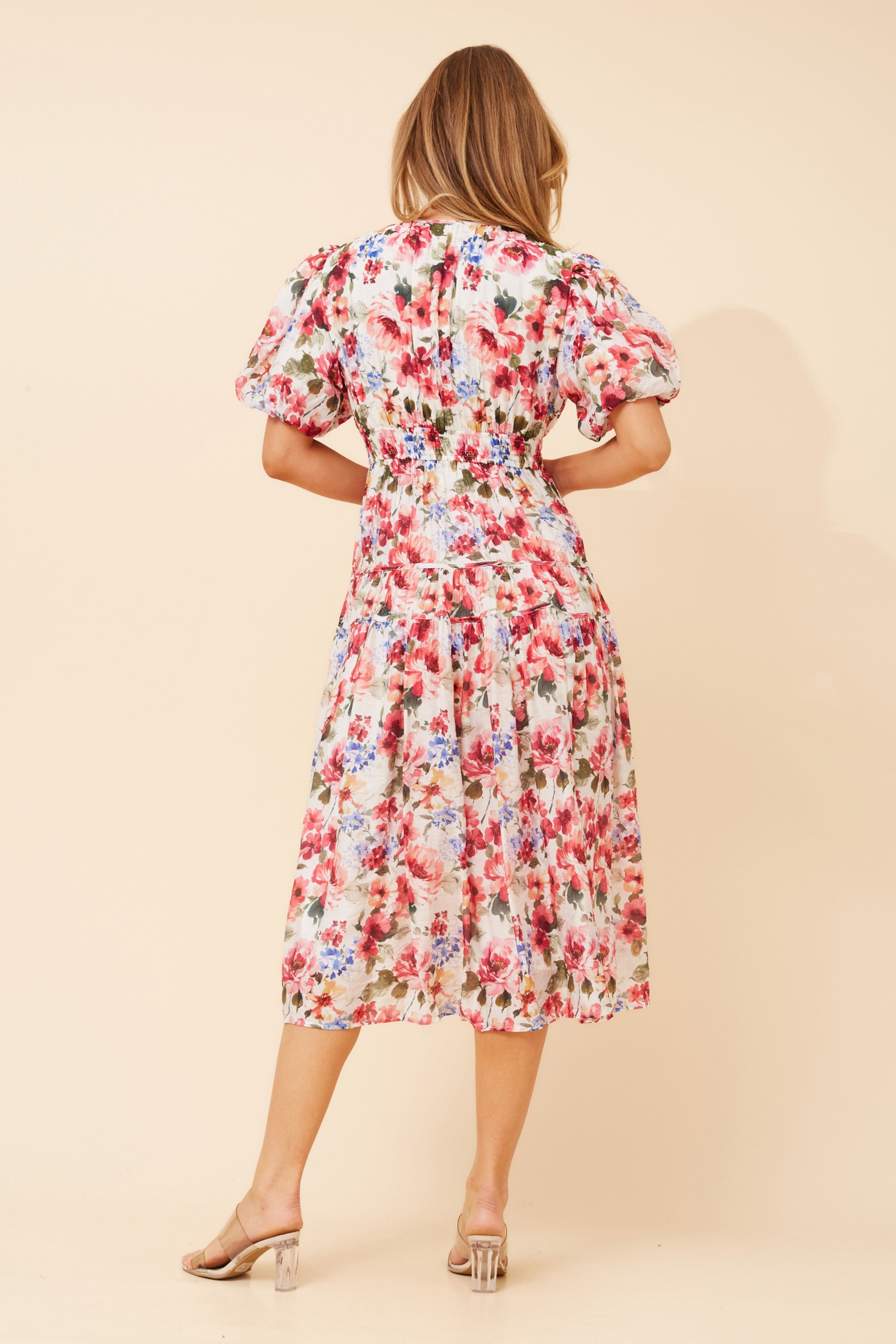 ANUSHKA FLORAL MIDI DRESS