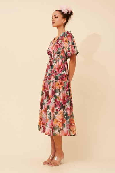 ANUSHKA FLORAL MIDI DRESS