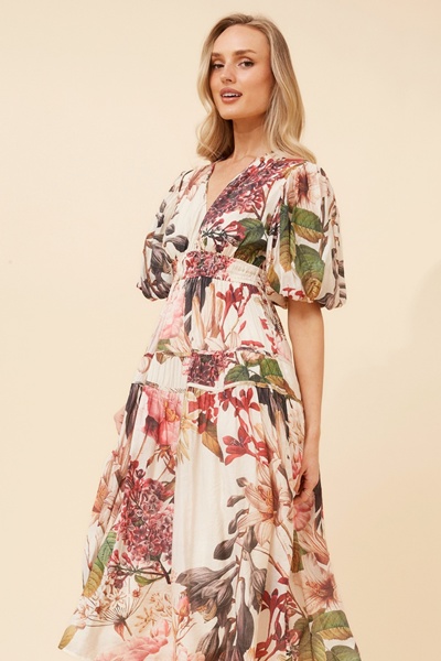 ANUSHKA FLORAL MIDI DRESS