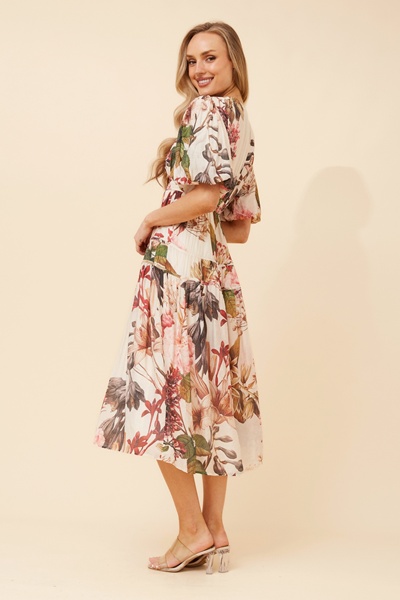 ANUSHKA FLORAL MIDI DRESS