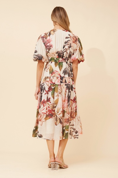 ANUSHKA FLORAL MIDI DRESS