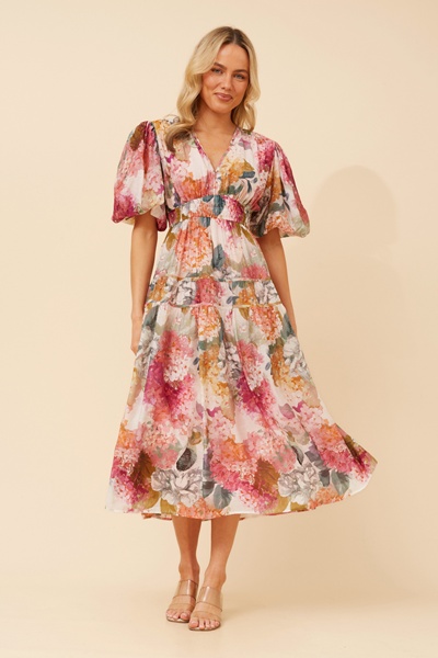 ANUSHKA FLORAL MIDI DRESS