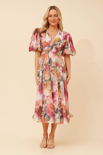 ANUSHKA FLORAL MIDI DRESS