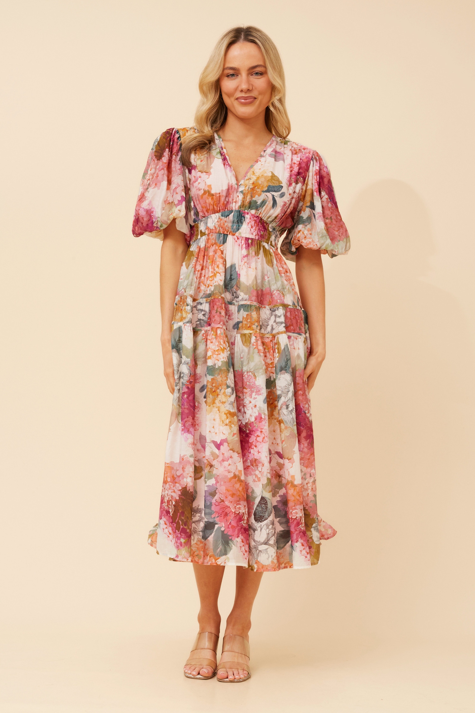 ANUSHKA FLORAL MIDI DRESS