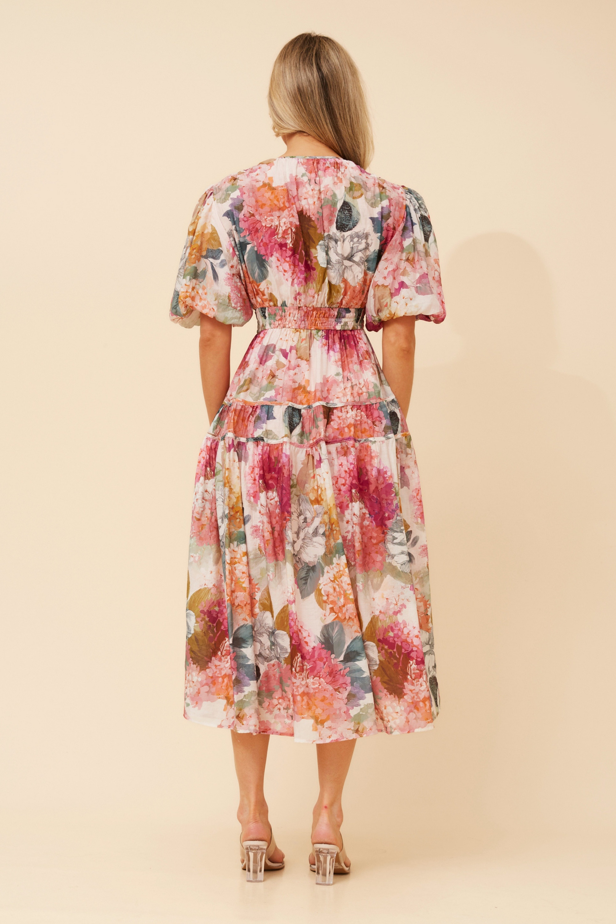 ANUSHKA FLORAL MIDI DRESS