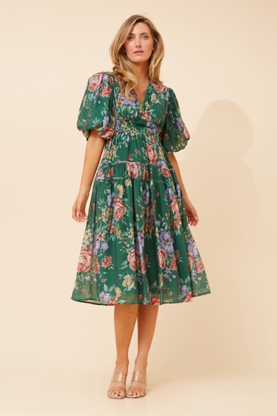 ANUSHKA FLORAL MIDI DRESS