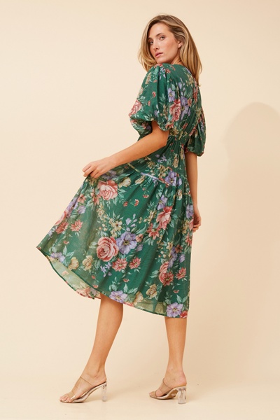 ANUSHKA FLORAL MIDI DRESS