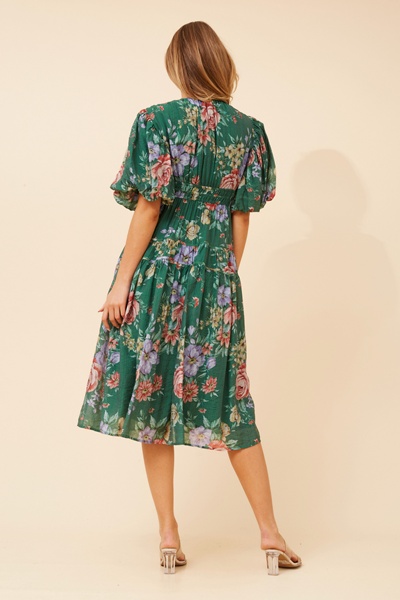 ANUSHKA FLORAL MIDI DRESS