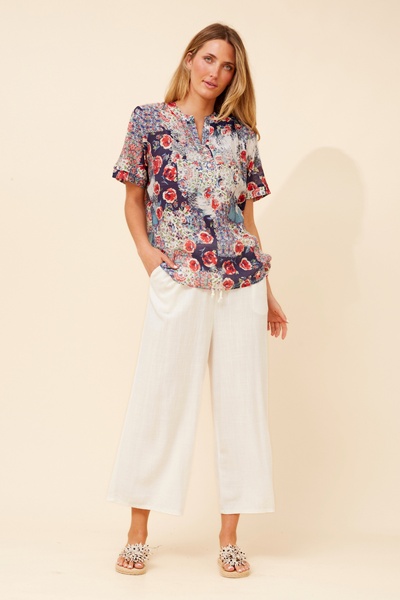 ARCHANA PATCHWORK PRINT BLOUSE