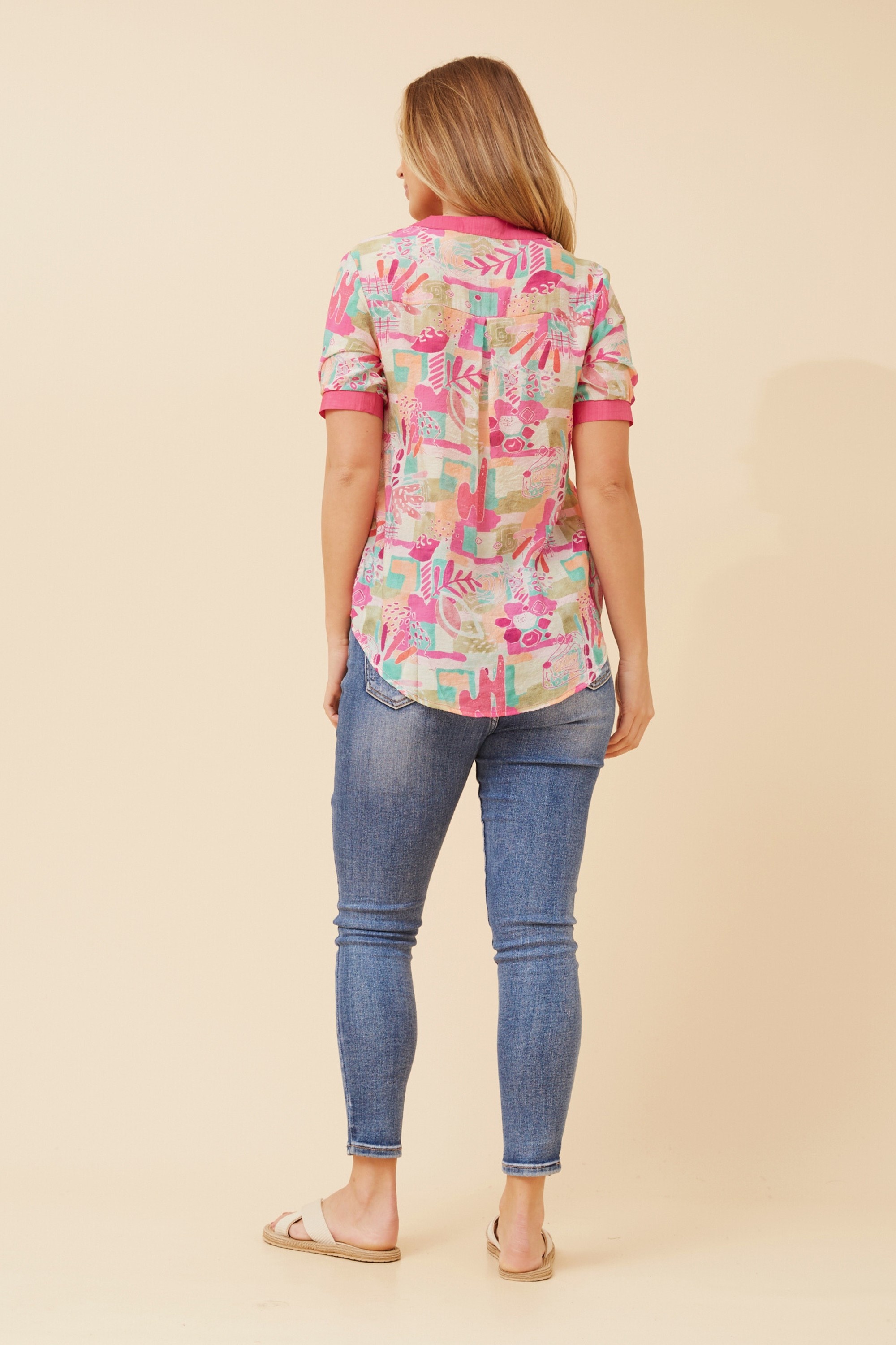 ARCHELLE ABSTRACT PRINT TOP