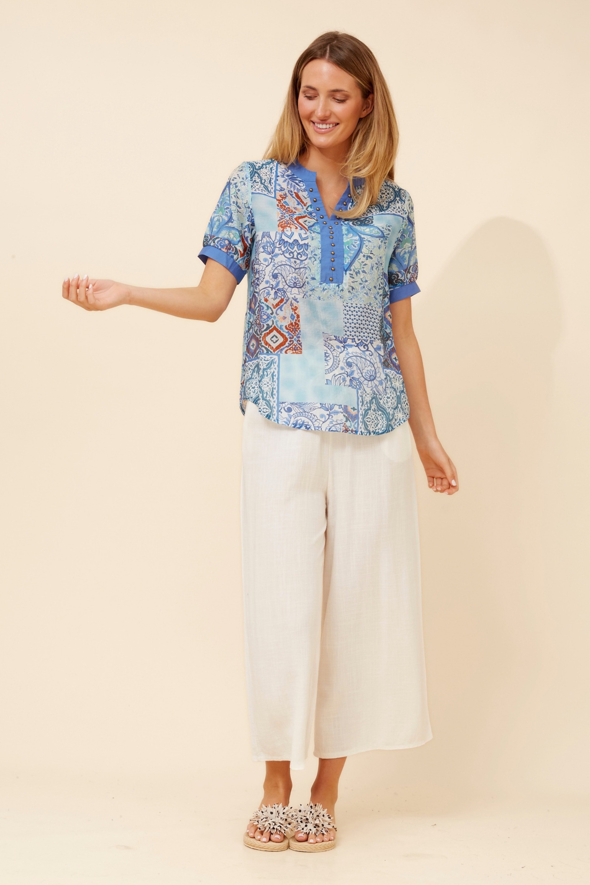 ARCHELLE ABSTRACT PRINT TOP
