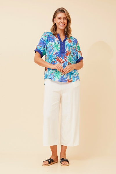 ARCHELLE TROPICAL PRINT TOP