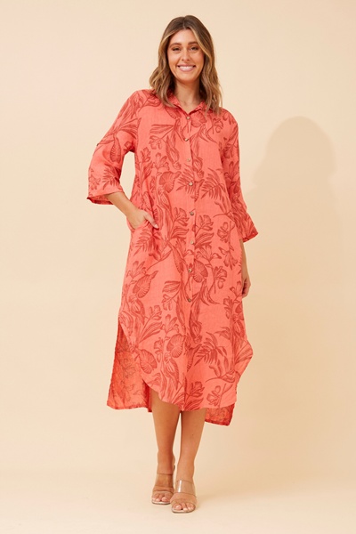 ARLENA LINEN BLEND DRESS