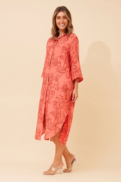 ARLENA LINEN BLEND DRESS