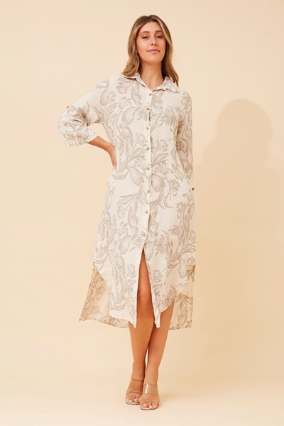 ARLENA LINEN BLEND DRESS