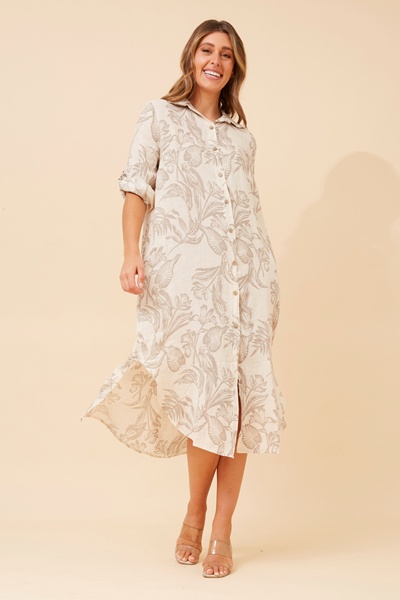 ARLENA LINEN BLEND DRESS