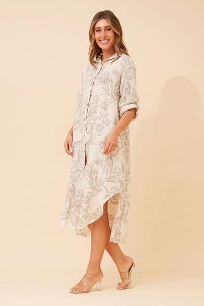 ARLENA LINEN BLEND DRESS