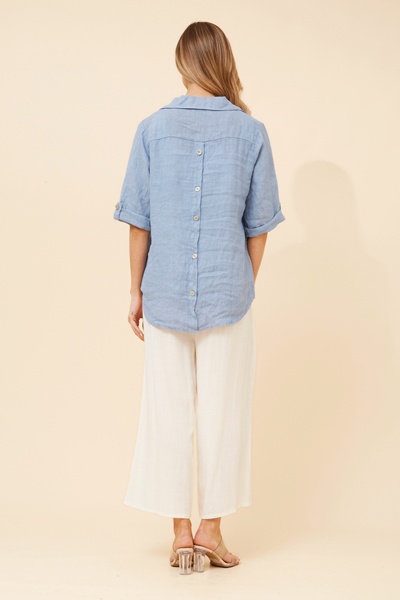 ARMIDA SOLID LINEN TOP
