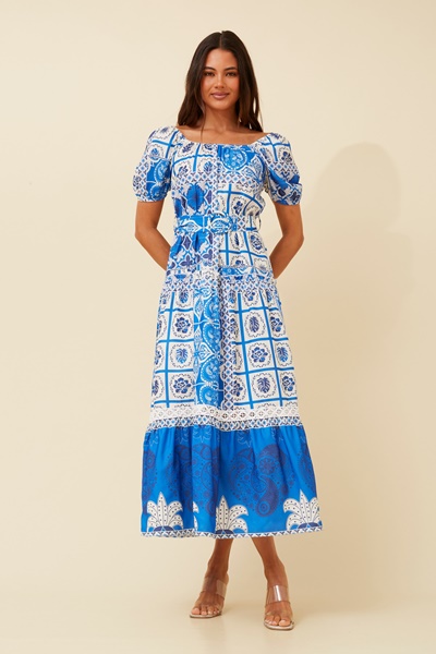 ARROW TILE PRINT DRESS