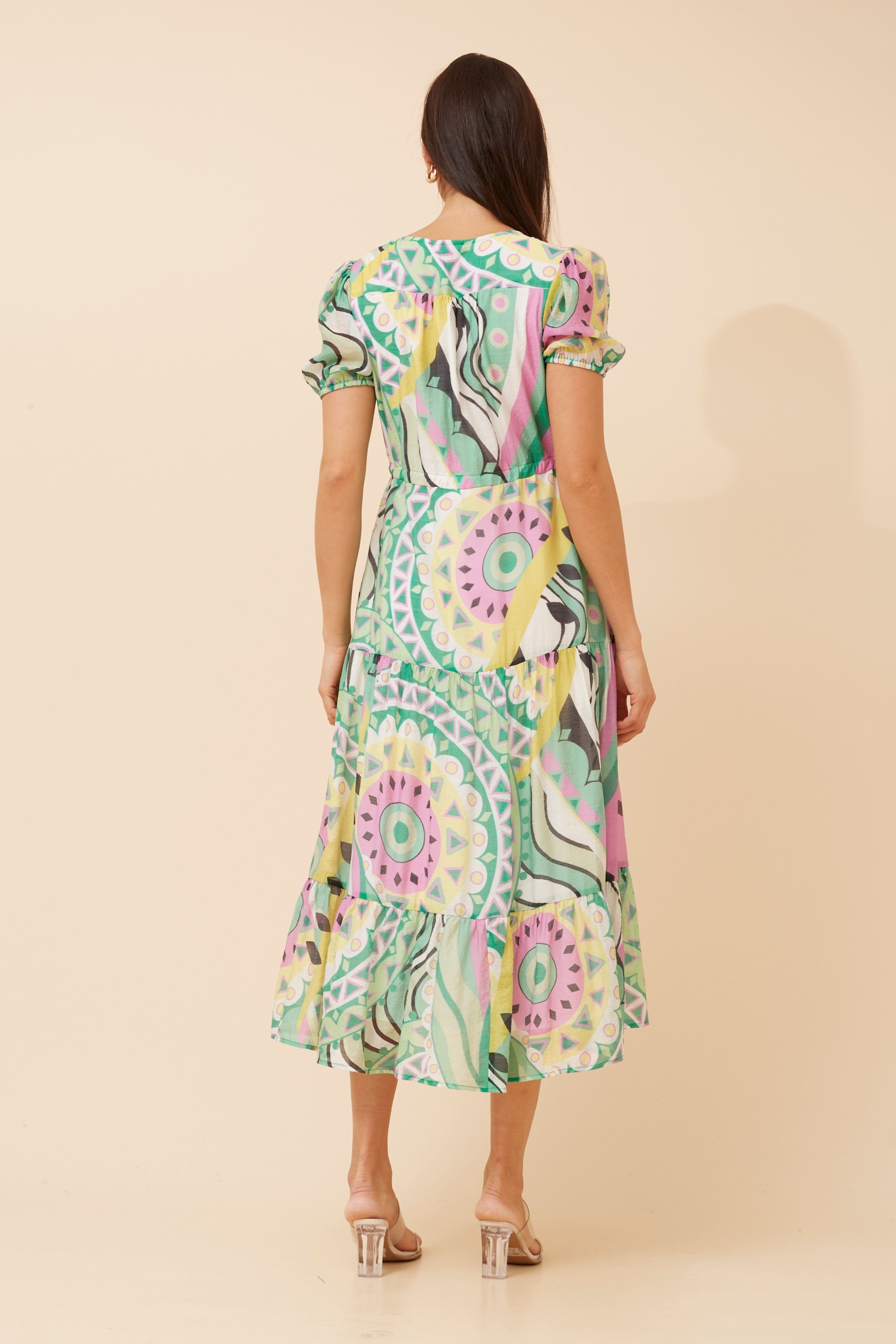 ARYA ABSTRACT PRINT MAXI DRESS