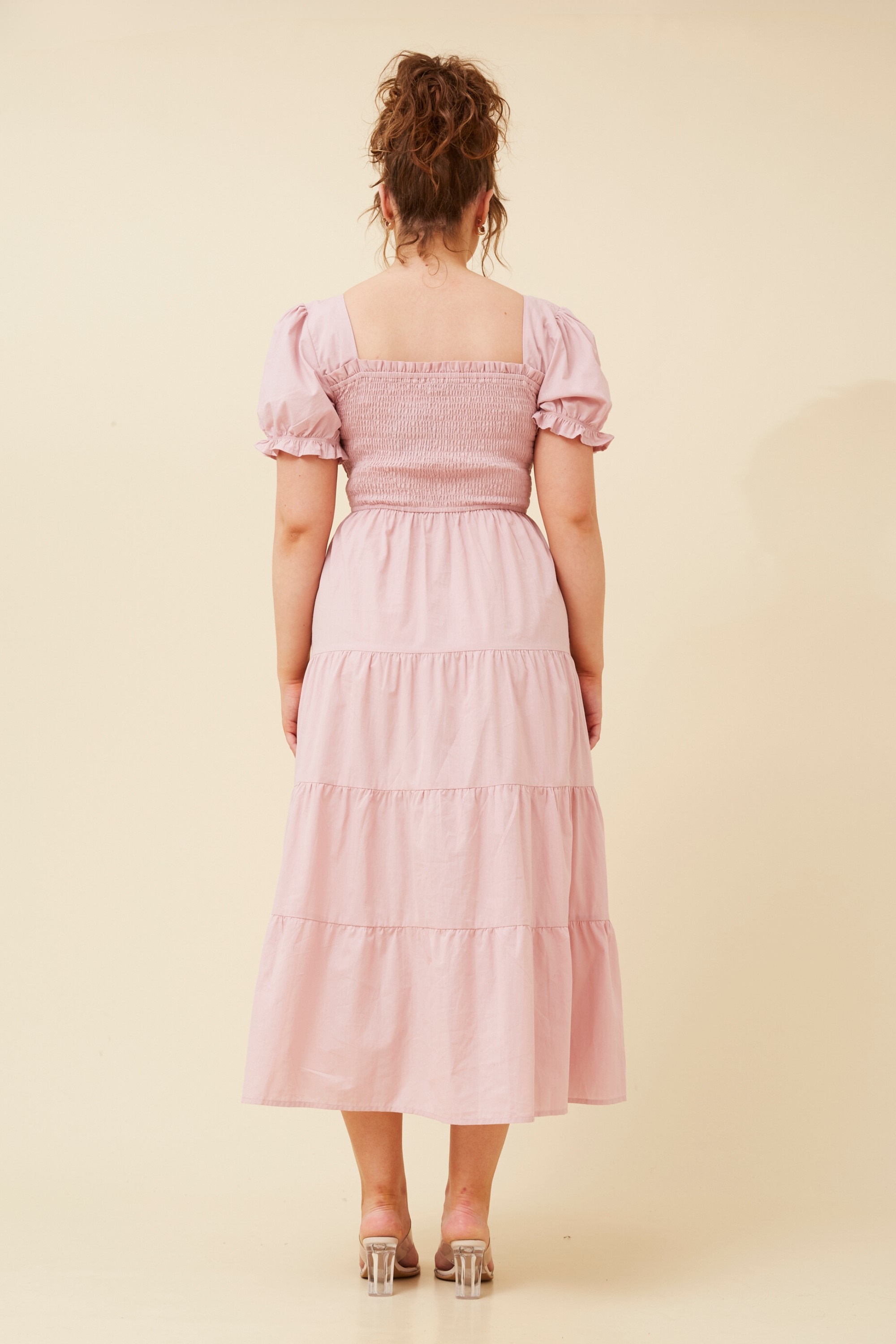 ASHTON SOLID TIERED DRESS