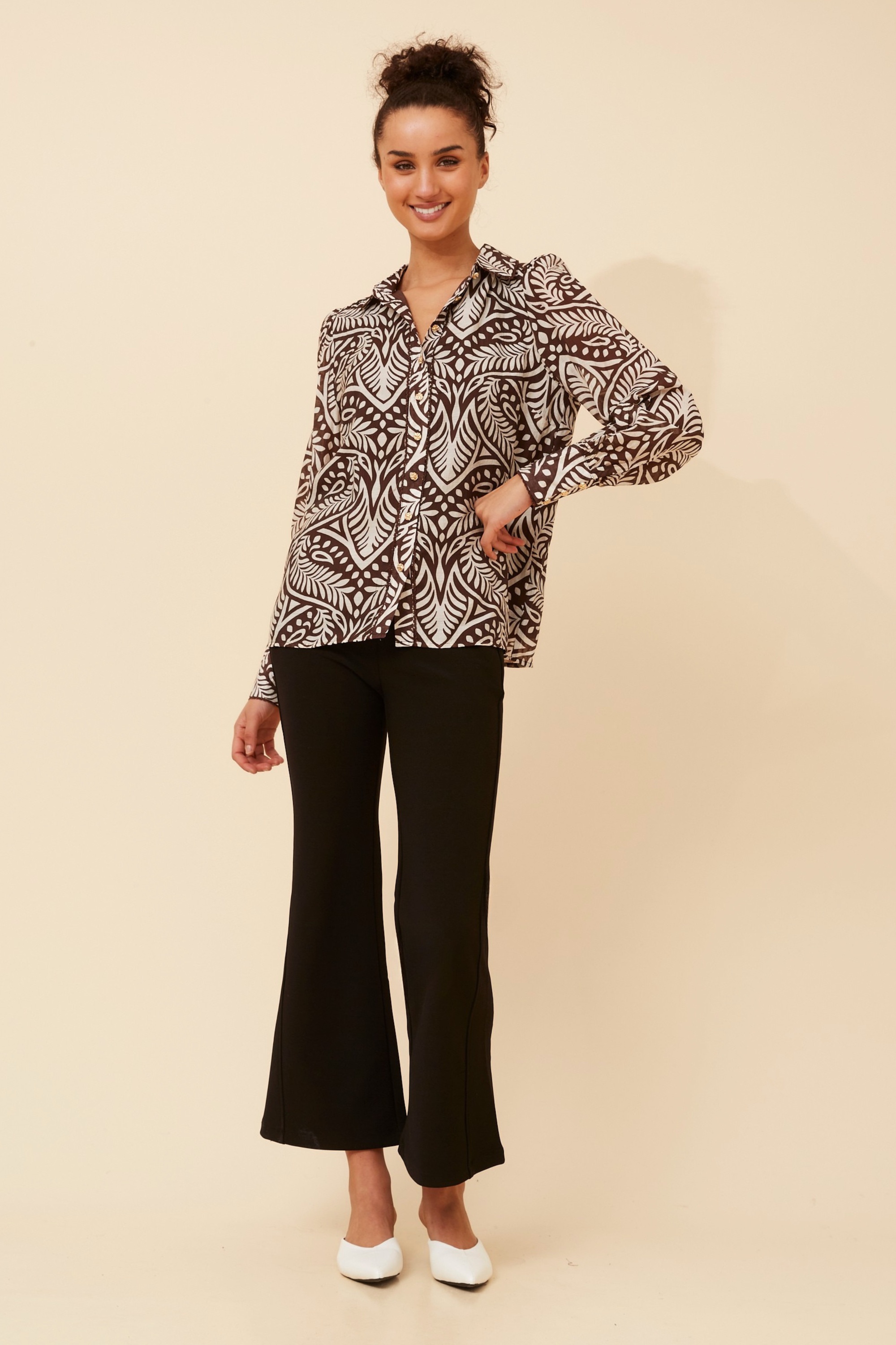 ASILIA ABSTRACT PRINT BLOUSE