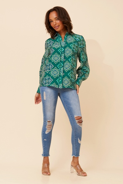ASILIA TILE PRINT SHIRT