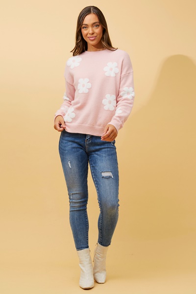 ASTER FLORAL KNIT JUMPER