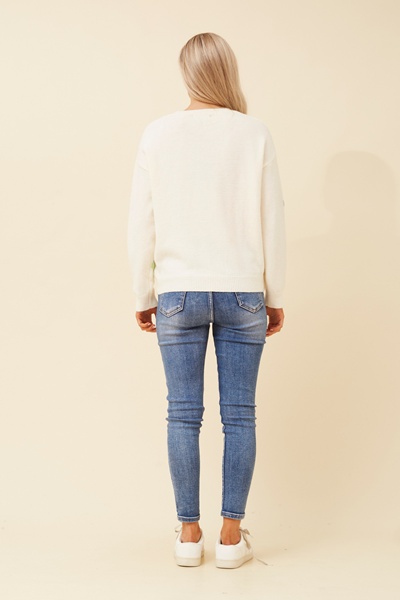 ASTER FLORAL KNIT PULLOVER