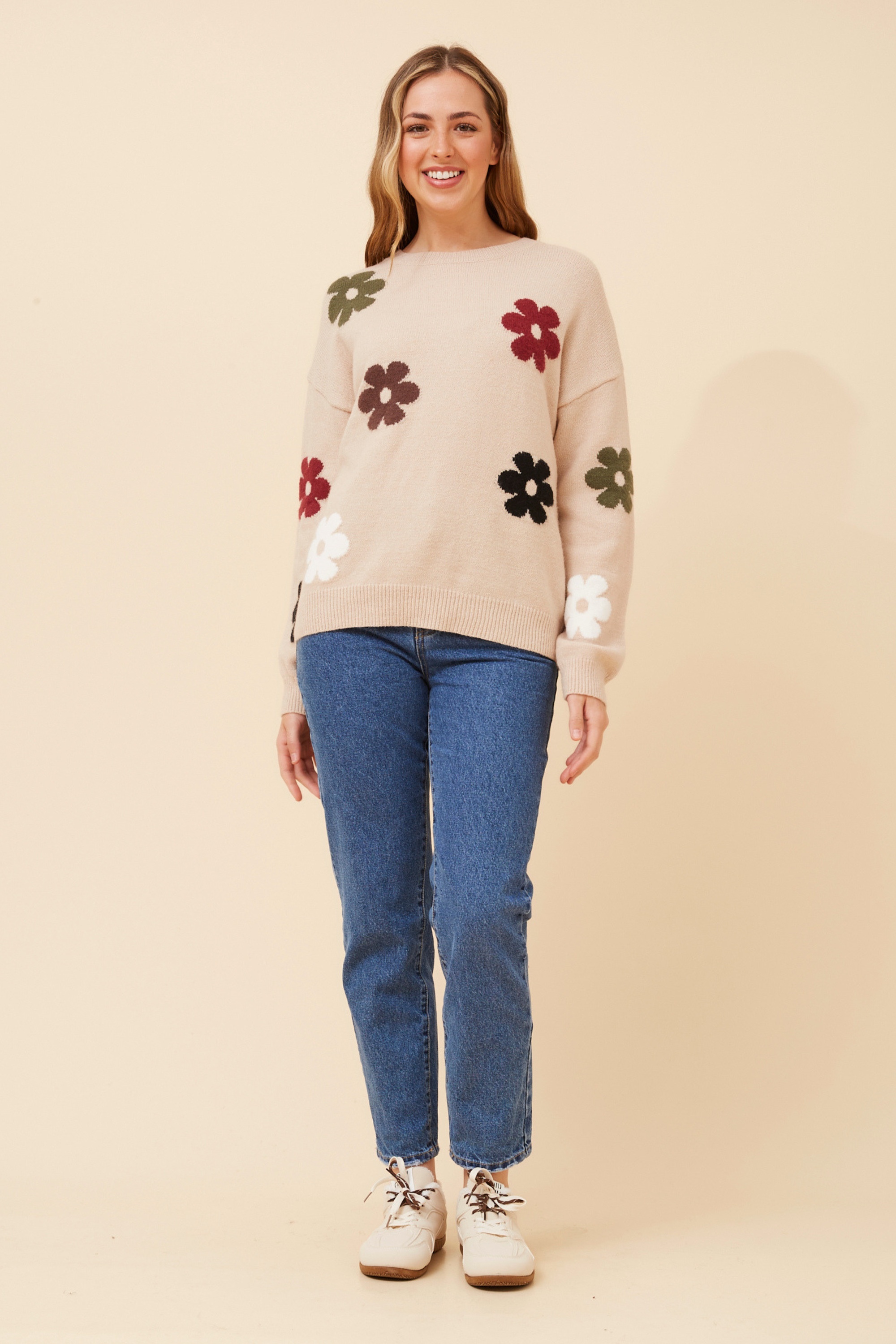 ASTER FLORAL KNIT PULLOVER