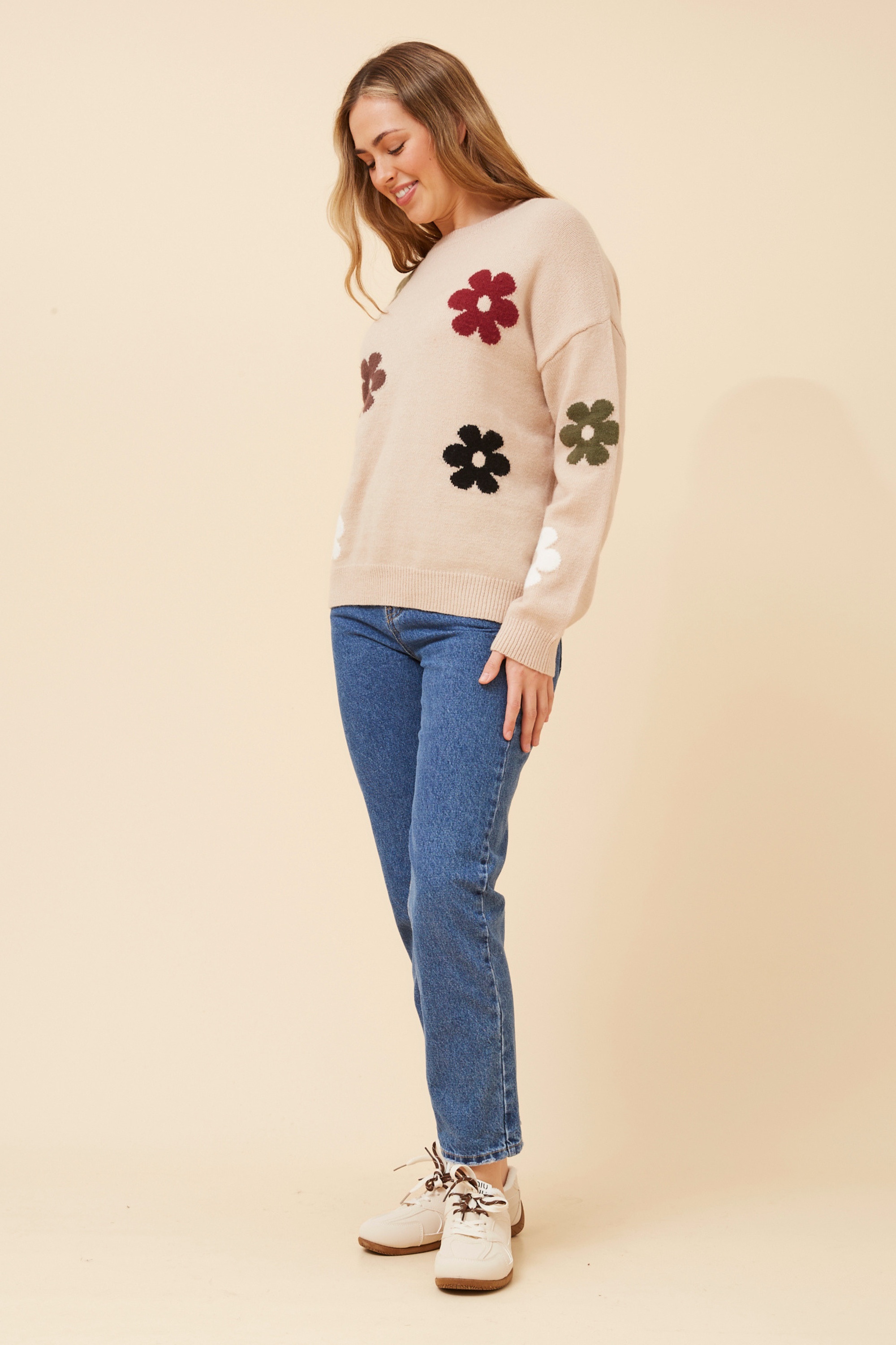 ASTER FLORAL KNIT PULLOVER