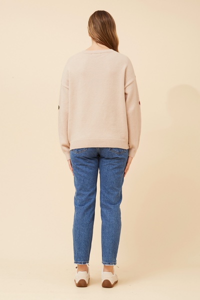 ASTER FLORAL KNIT PULLOVER