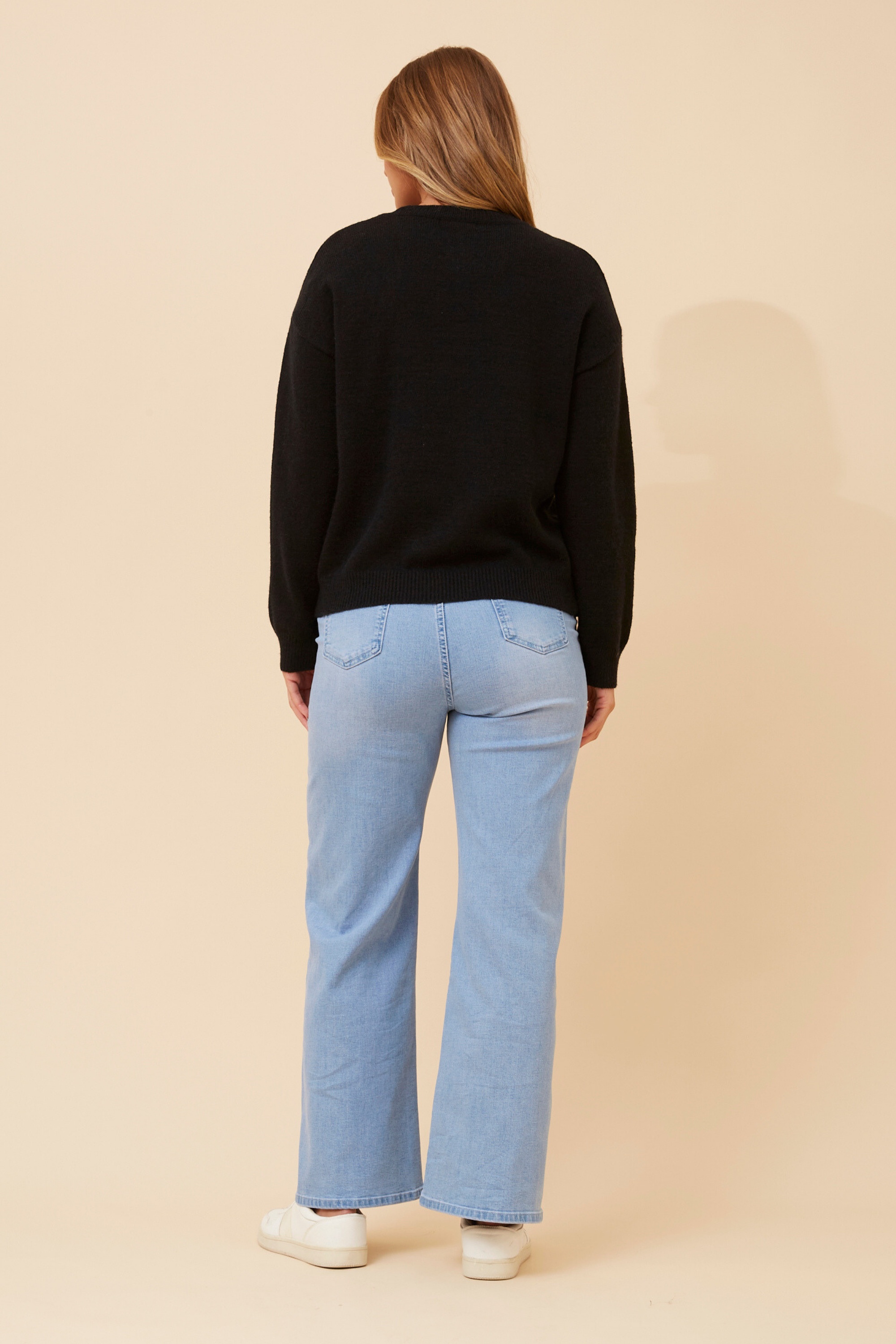 ASTER POLKA DOT PRINT KNIT PULLOVER