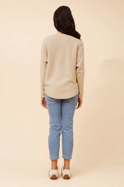 ASTI BUTTERFLY PRINT KNIT PULLOVER