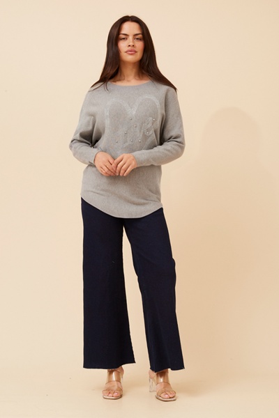 ASTI EMBELLISHED KNIT PULLOVER
