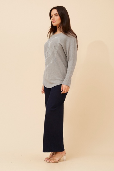 ASTI EMBELLISHED KNIT PULLOVER